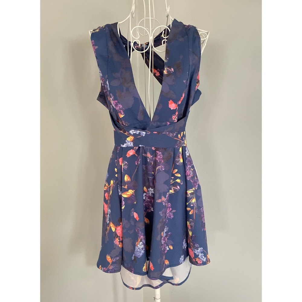 Festival Romper Jumpsuit Jumper shorts Beach Sexy Onesie floral plunge Neck